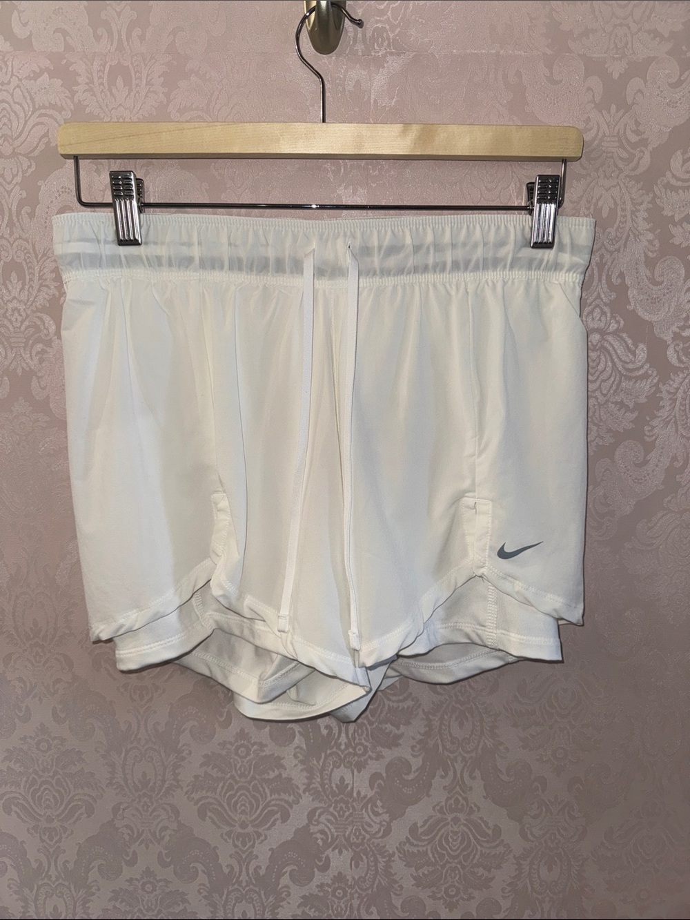 Nike Women's White Athletic Running Shorts with Liner